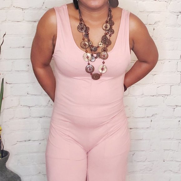 NWT Mauve strecth jumpsuit - Picture 2 of 4